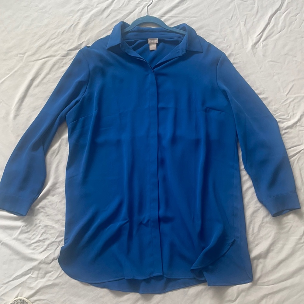 Chico’s size 16/18 women’s burton down shirt